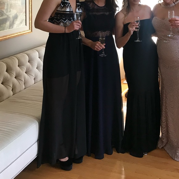 ASOS Maxi dress - lace and navy blue. Size us4 - Picture 4 of 4